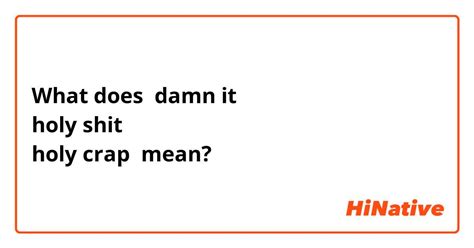 holy crap meaning in hindi|holy shit .